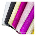 Glitter Leather Biodegradable Smooth chunky glitter PU faux leather fabrics Factory